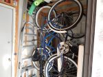 Bicycles stored in storage area